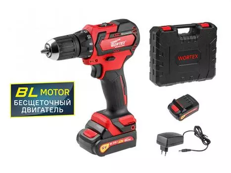 Аккум. дрель-шуруповерт WORTEX BD 1215-1 DLi в чем. (12.0 В, 2 акк., 1.5 А/ч Li-Ion, БЕСЩЁТ., 2 скор., 35 Нм, шурупы до 8 мм) (BLD12151DLi0029)
