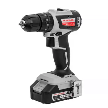 Аккумуляторная бесщеточная дрель-шуруповерт Интерскол МиниМАКС ДАУ-10/18В 44 (кейс, 2 аккум. 2,5Ач, ЗУ)