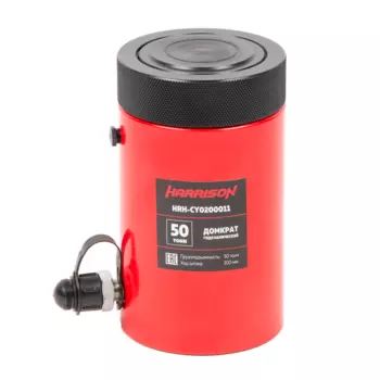 Домкрат гидравлический, однополостной, с фиксирующей гайкой 50 т, ход 100 мм [HRH-CY0200011]