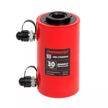 Домкрат гидравлический с полым штоком, двухполостной 30 т, ход 100 мм [HRH-CY0800015]