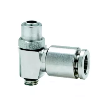 Дроссель без обр. клап. под 4 с наружн. M5 (Cu/NiLa) Camozzi PSCO 602-M5-4