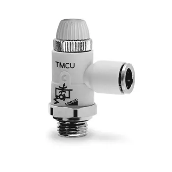 Дроссель с обр. клап. под 6 с наружн. G1/4" (Plastic+NiLa) Camozzi TMCU 974-1/4-6