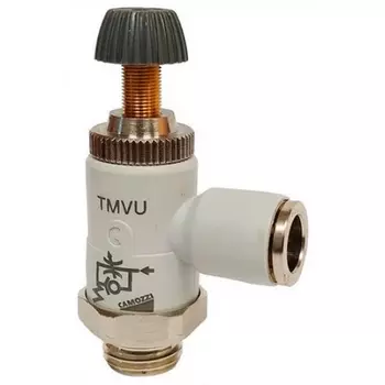 Дроссель с обр. клап. под 4 с наружн. G1/8" (Plastic+NiLa) Camozzi TMVU 972-1/8-4