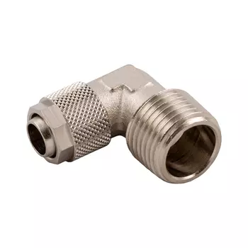 Фитинг-адаптер Aignep 0110000007, угловой под трубку 8/6 с наружной конической резьбой R1/4"