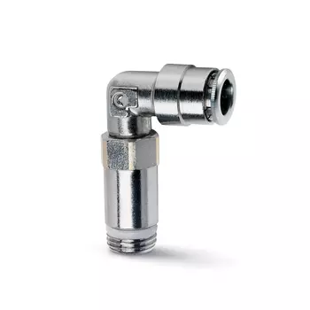 Фитинг цанговый L-образный под 6 с наружн. G1/8" (Cu/NiLa) Camozzi 6525 6-1/8