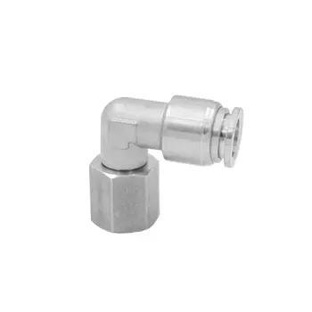 Фитинг цанговый L-образный под 8 с внутр. G1/4" (Steel) Camozzi X6563 8-1/4 SS316 Фитинг угловой