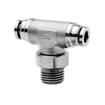 Фитинг цанговый T-образный под 8 с наружн. G1/4" (Steel) Camozzi X6432 8-1/4