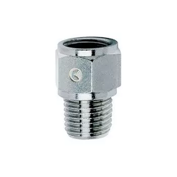 Фитинг-футорка с переходом с наружной резьбы на внутреннюю R1/4"G1/4" (Ni+La) Camozzi 2520 1/4-1/4