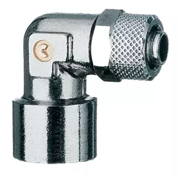 Фитинг с накидной гайкой L-образный под 6/4 с внутренней резьбой G1/4" (Ni+La) Camozzi 1493 6/4-1/4