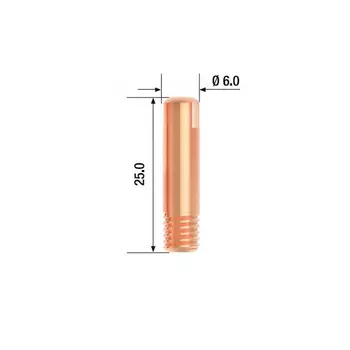 Контактный наконечник Fubag M6х25 мм ECU D=0.9 мм (25 шт.) [FB.CTM6.25-09]