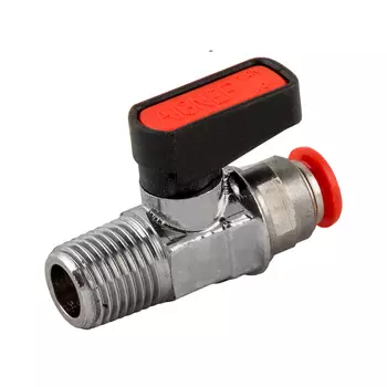 Кран цанговый Aignep 0657000005, комбинированный под трубку 8 с наружной конической резьбой R1/4"