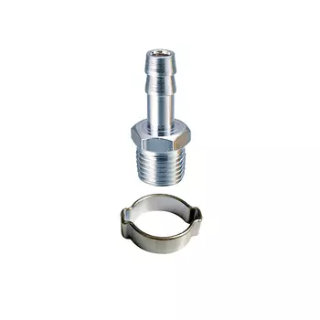 Переходник 1/4"M - елочка 8 мм (обжимное кольцо 8х13 мм) Fubag 180261