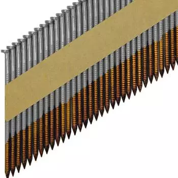 Реечные гвозди 34 градуса 3.05x90 мм гладкие / 2000шт // Mainpack