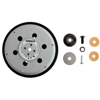 Шлифовальная подошва Mirka 150 мм 57 отв.,5/16”+М8 средней жесткости, липучка [8295486111]
