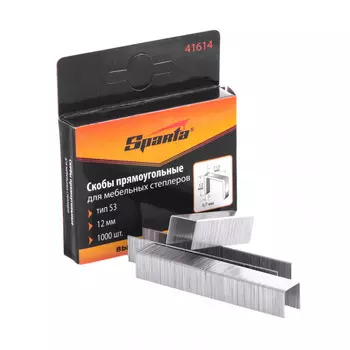 Скоба тип 53-12 мм для мебельного степлера / 1000шт // Sparta