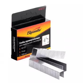 Скоба тип 53-14 мм для мебельного степлера / 1000шт // Sparta