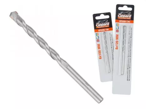 Сверло по бетону 10х200 мм GEPARD (GP0210-200) (победитовое ударное)