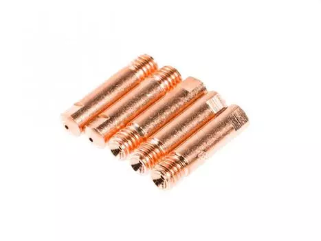Трубка контактная Ф 0.8 мм M6х25 мм E-Cu (набор 5 шт) SOLARIS (контактный наконечник) (WA-3475)
