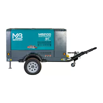 Винтовой дизельный компрессор Master Blast MB-210D-10+АС с осушителем, на шасси