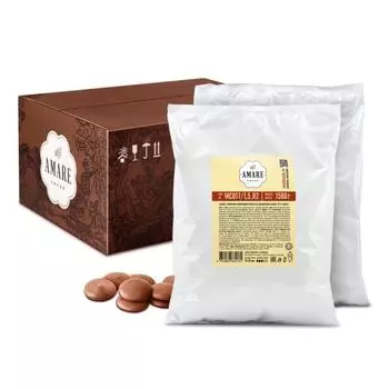 Amare шоколад молочный без сахара 36%, капли 20 мм