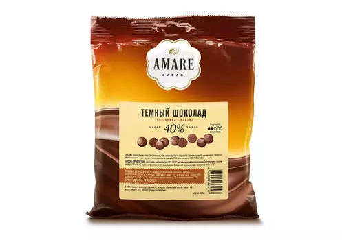 Amare шоколад темный "Британия" в каплях