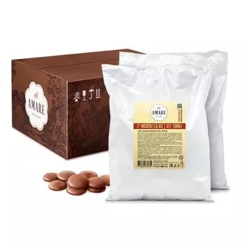 Amare шоколадная глазурь молочная "Британия", капли 20 мм