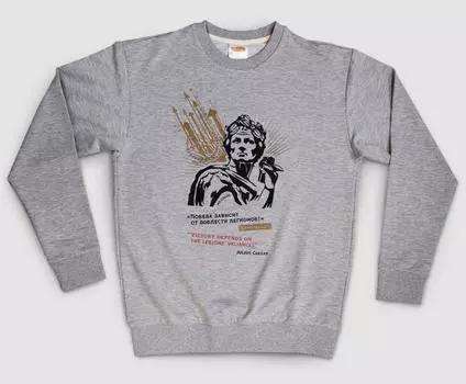 Худи без капюшона мужской серый (ХXL)