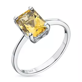 Кольцо из серебра с цитрином э0620кц03220414