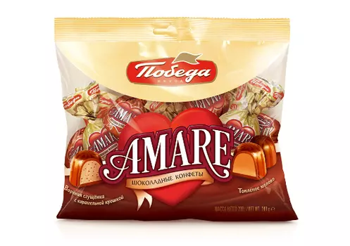 Конфеты "Два вида шоколадных конфет с начинкой "Aмаре"