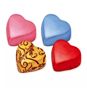 Конфеты Шоколадные c ореховым кремом "Сердечки"