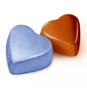 Конфеты шоколадные с ореховым кремом "Сердечки"