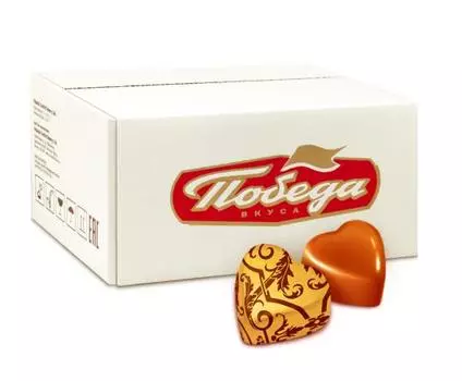 Конфеты шоколадные с ореховым кремом "Сердечки"