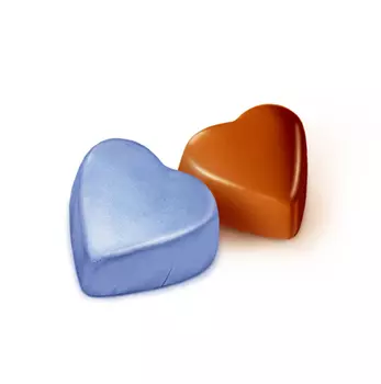 Конфеты шоколадные с ореховым кремом "Сердечки"