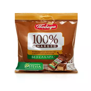 Конфеты вафельные без сахара "Чаржед" в молочном шоколаде