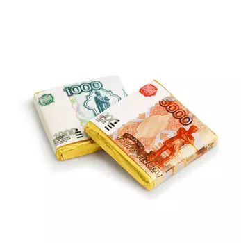 Мини-шоколад молочный "Рубли", 32%
