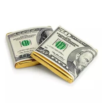 Мини-шоколад темный "Доллары"