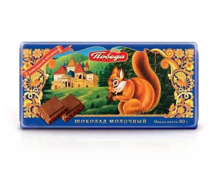 Шоколад молочный "Белочка"