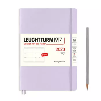 Еженедельник датированный Leuchtturm1917 Medium (A5) на 2023г дни без расписания мягкая обложка Сиреневый