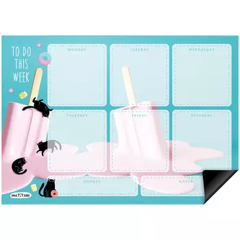 Магнитный планер на неделю MESHU А3, «Ice cream»