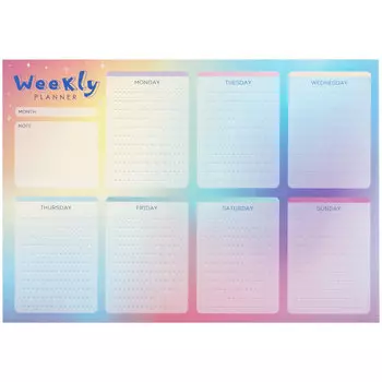 Планер на неделю MESHU 297*210мм (А4), «Candy color», на склейке
