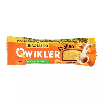 Батончик глазированный SNAQ FABRIQ QWIKLER Ореховое пралине 35 г