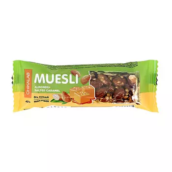 Батончик мюсли CHIKALAB Миндальный с соленой карамелью 40 г