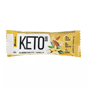 Батончик неглазированный BOMBBAR KETO со вкусом миндальной нуги и ванилью 40 г