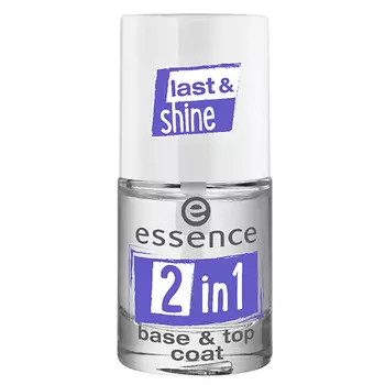 База и верхнее покрытие для ногтей ESSENCE 2 IN 1 BASE &amp; TOP COAT 8 мл