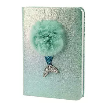Блокнот FUN MERMAID POMPOM mint