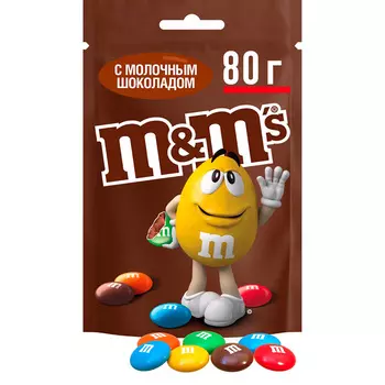 Драже M &amp; MS с молочным шоколадом 80 г