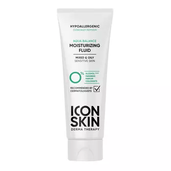 Флюид для лица ICON SKIN увлажняющий, гипоаллергенный для комбинированной и жирной кожи 75 мл