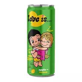 Газированный напиток LOVE IS… со вкусом яблока и лимона 330 мл