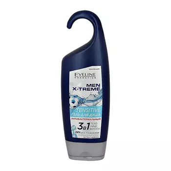 Гель для душа EVELINE MEN X-TREME SENSITIVE 3 в 1 антибактериальный 250 мл