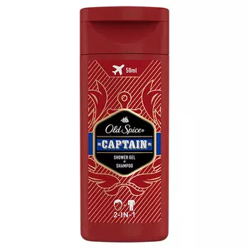 Гель для душа и шампунь OLD SPICE CAPTAIN 2 в 1 мужской 50 мл